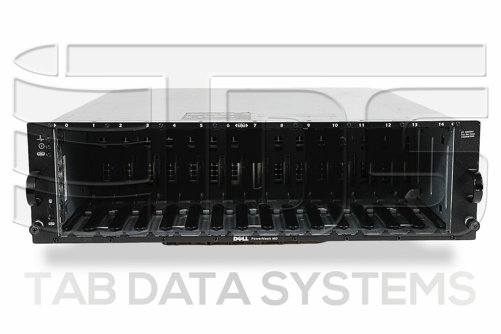 Dell PowerVault MD1000 AMP01 Disk Array w/ Controller Modules and PSUs No Drives