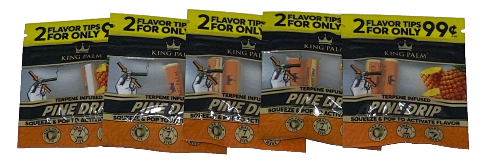 King Palm Flavored Filter Tips/ Pine Drip/ 10 Total Tips **Free Shipping**