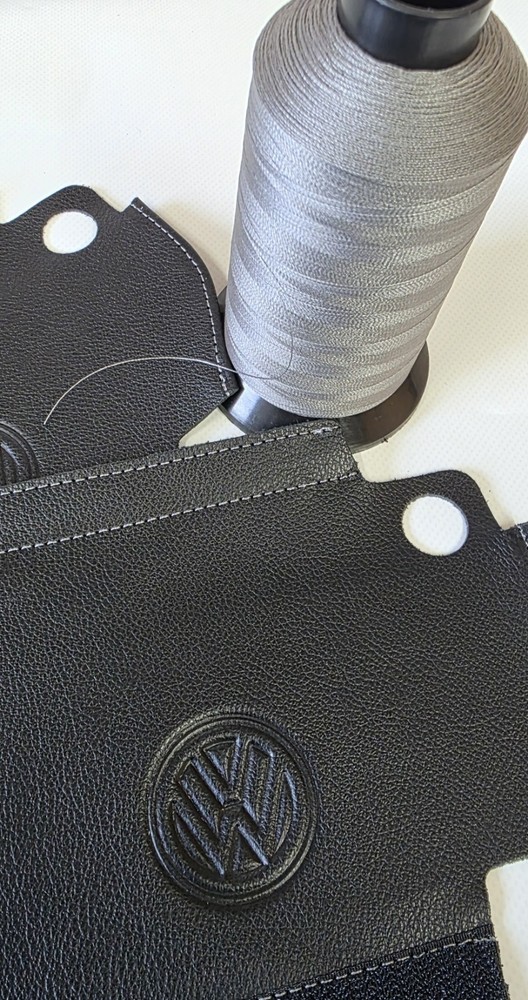 T5 & T5.1 Leather Inner Door Pull Handle Cover with GREY stitch.