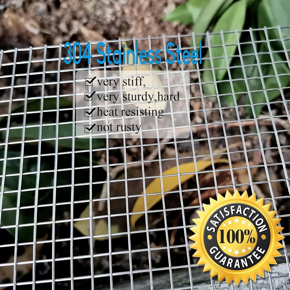 2-Pack 12x24 Stainless Steel Welded Wire Mesh - Rust-Proof & Durable