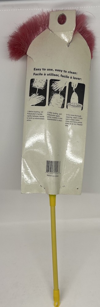 Vintage 70s 80s Fun Character Polyester Feather Duster Cleaning Electrostatic