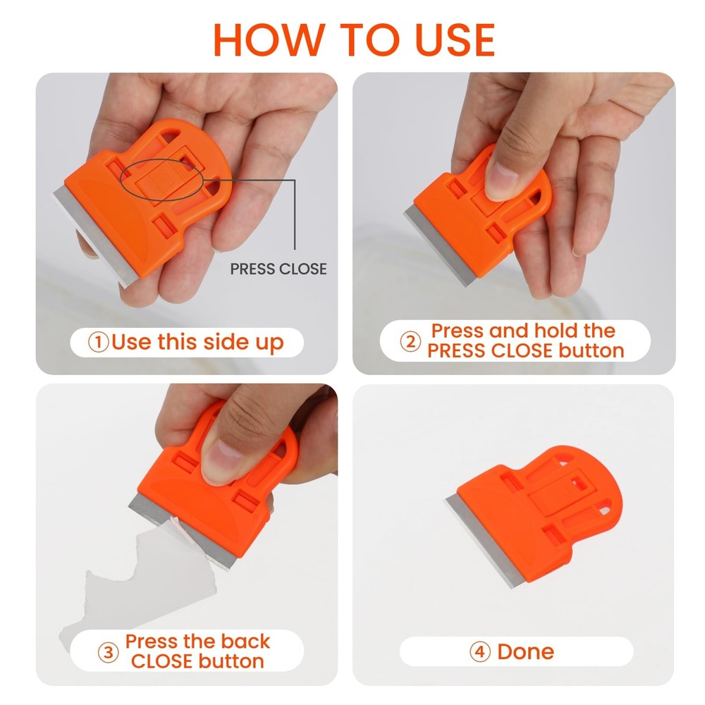 DEPOTA 2 Pack Razor Blade Scraper Plastic 2