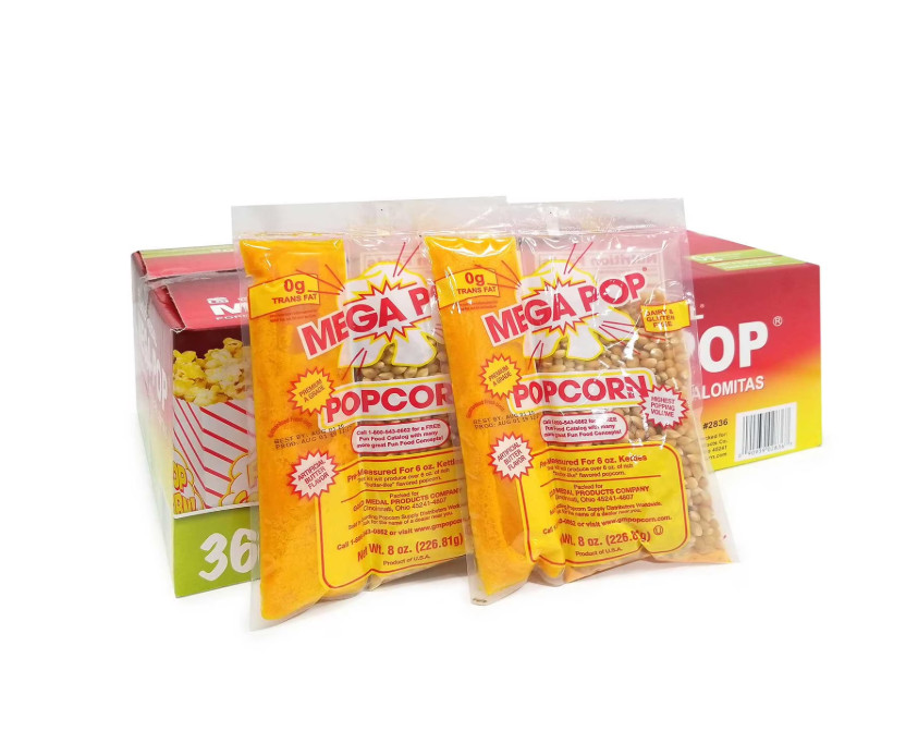 Gold Medal Mega Pop Popcorn Kit, 8 oz., 36 pk.