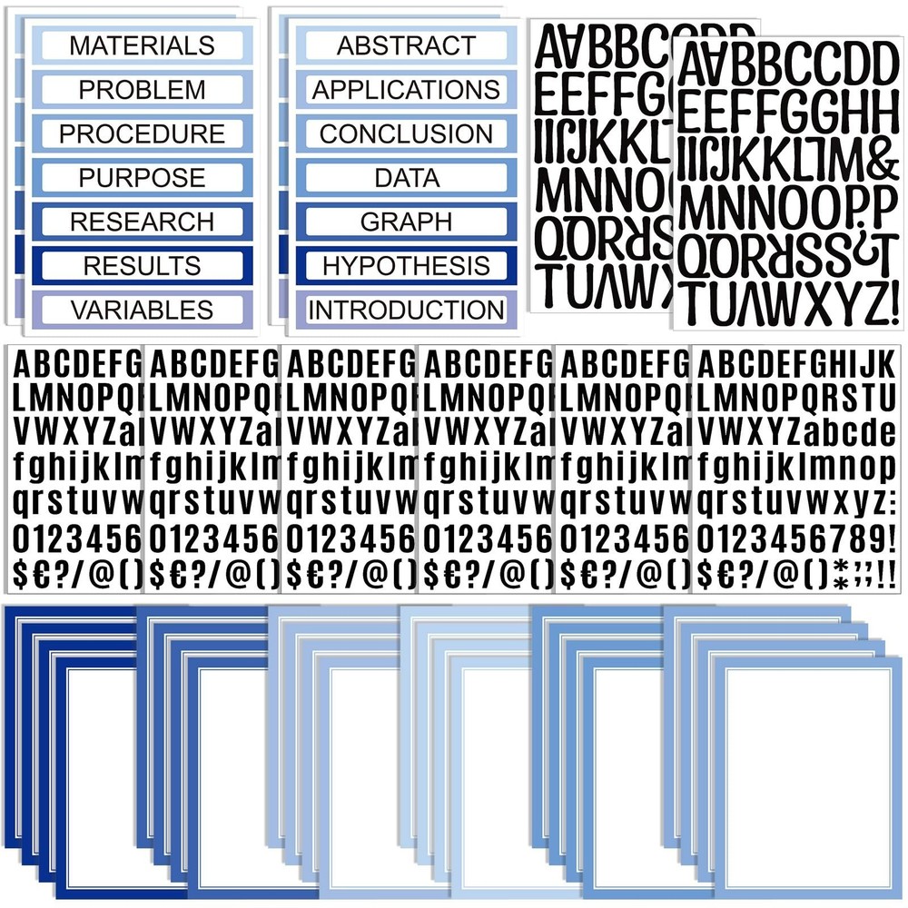 PerKoop 36 Sheets Science Fair Board Poster Boards Supplies 24 Self Adhesive ...