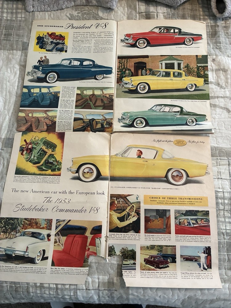 1953,55 Studebaker Magazines Sales Brochures