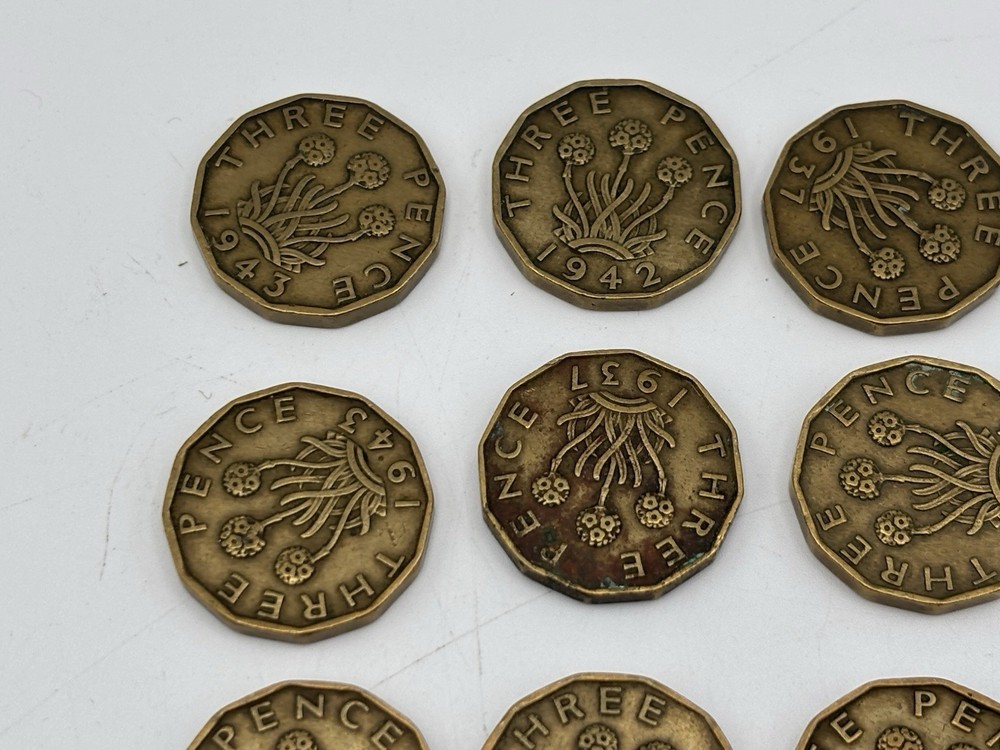 three pence coins Bundle X 28