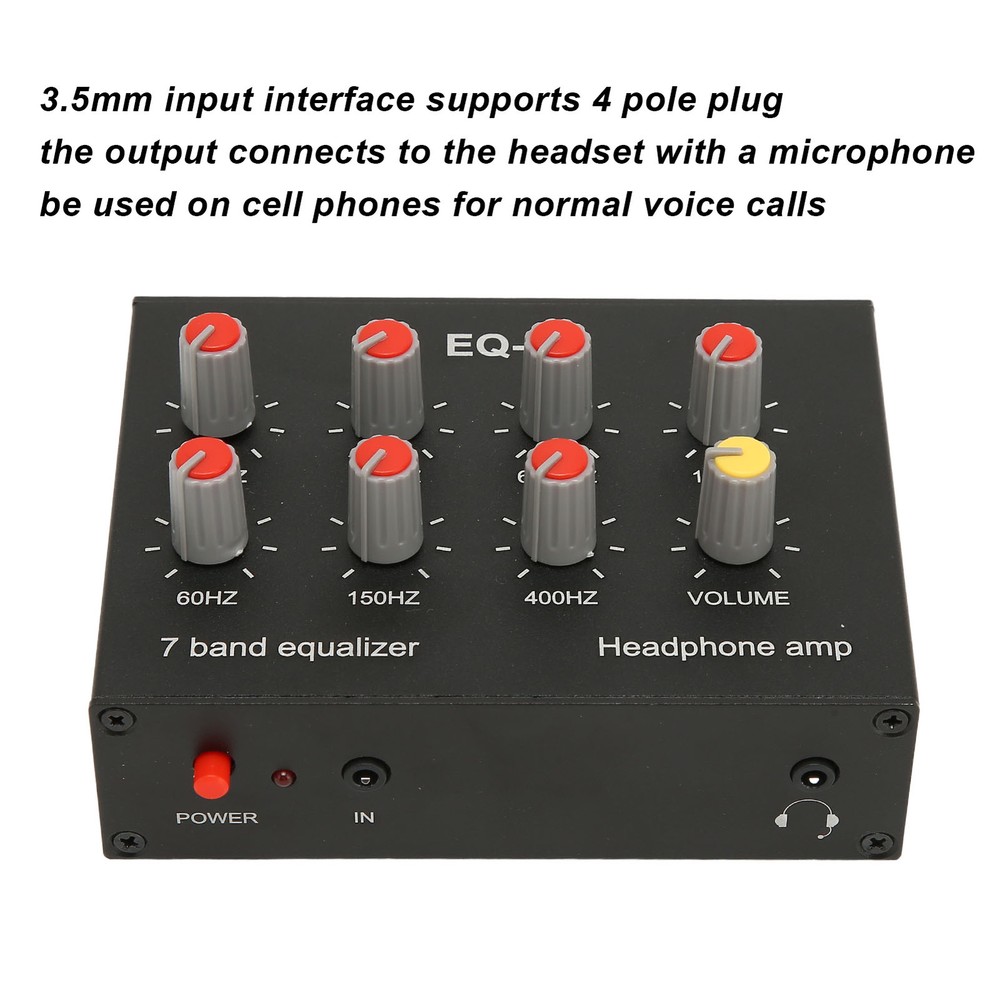 7 Band Sound Equalizer Output Input 7 Band Equalizer High Bass Adjustment