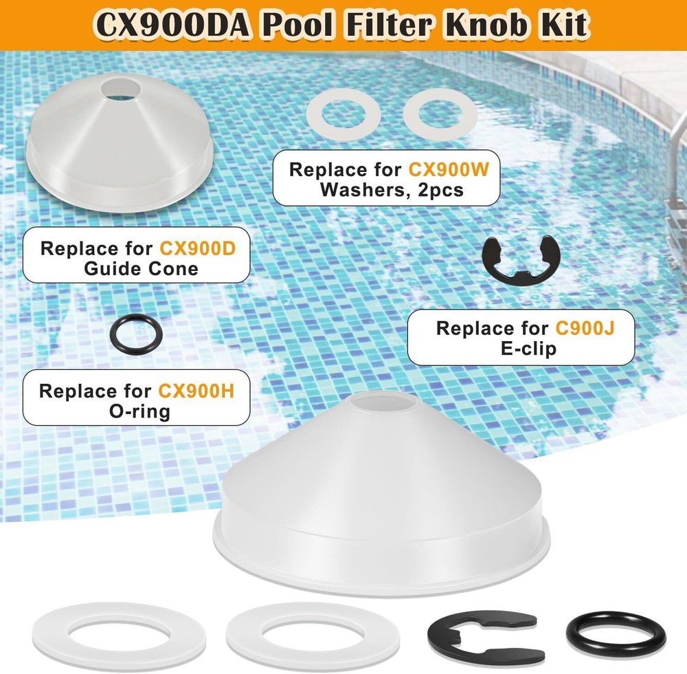 CX900DA Pool Filter Knob Kit Replacement for Star-Clear Plus C751C9002 C120 C900