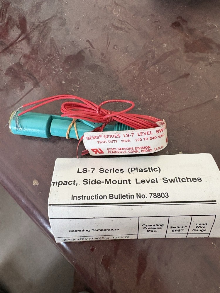 GEMS 76141 Level Switch NOS