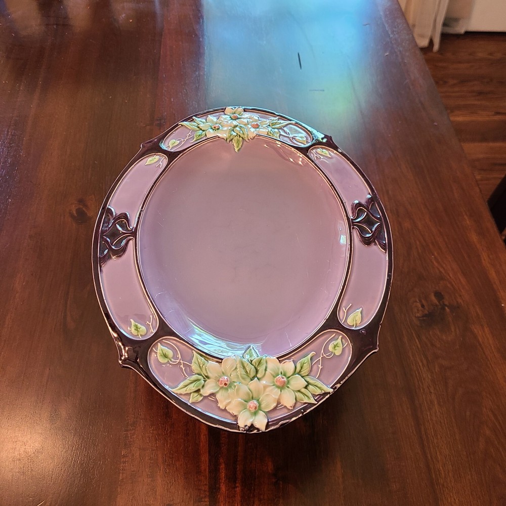 1880's Majolica Fruit/ Cake Stand