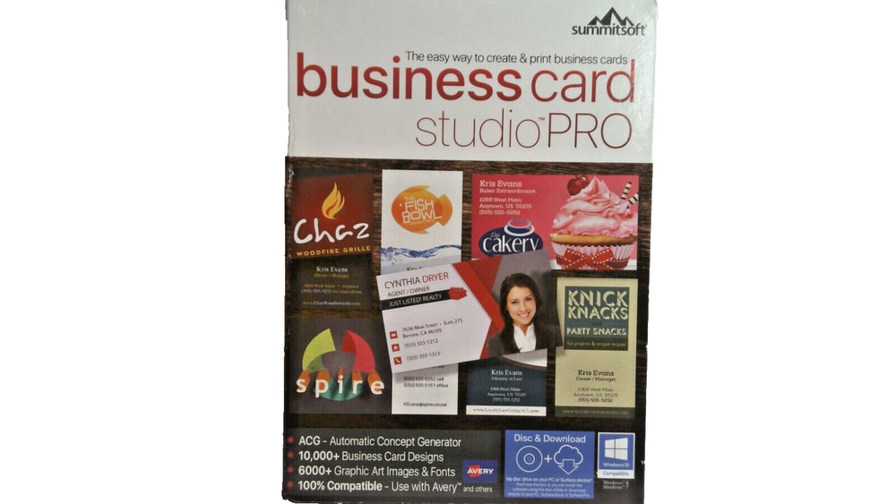 Summitsoft Business Card Studio Pro Disc & Download G7