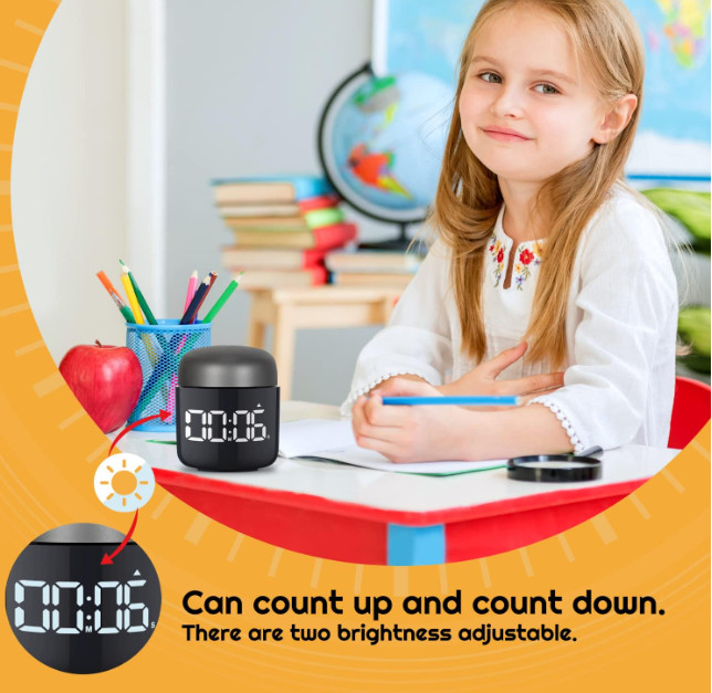 PINGKO Digital Kitchen Timer Visual Countdown Alarm Loud Sound Large LED Display