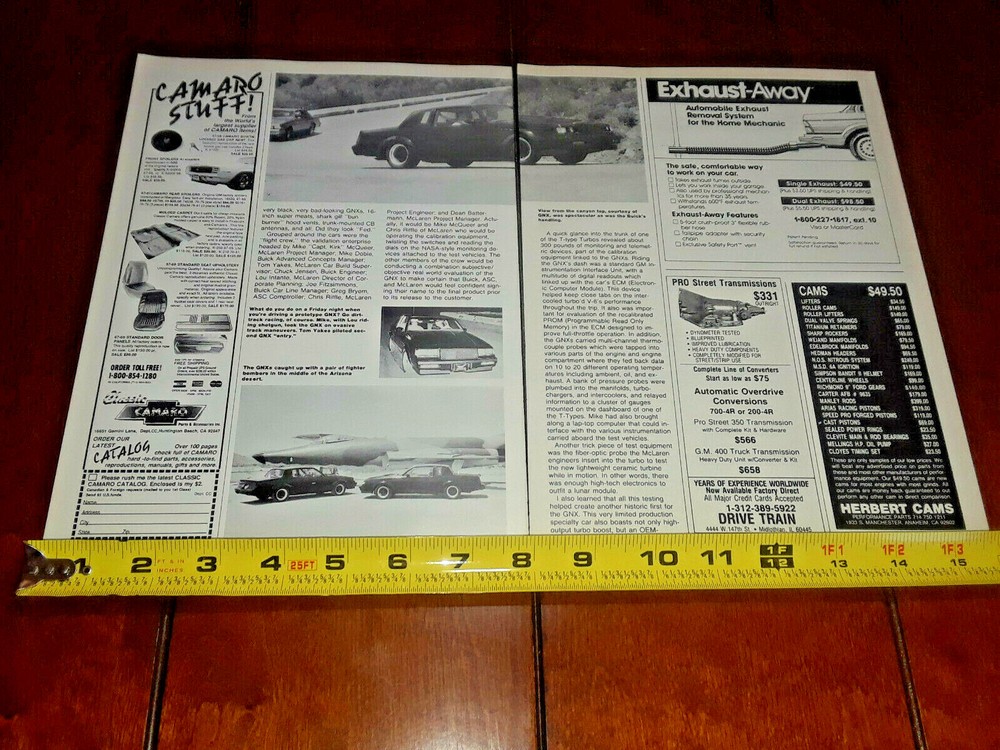 1987 BUICK GNX ORIGINAL ARTICAL