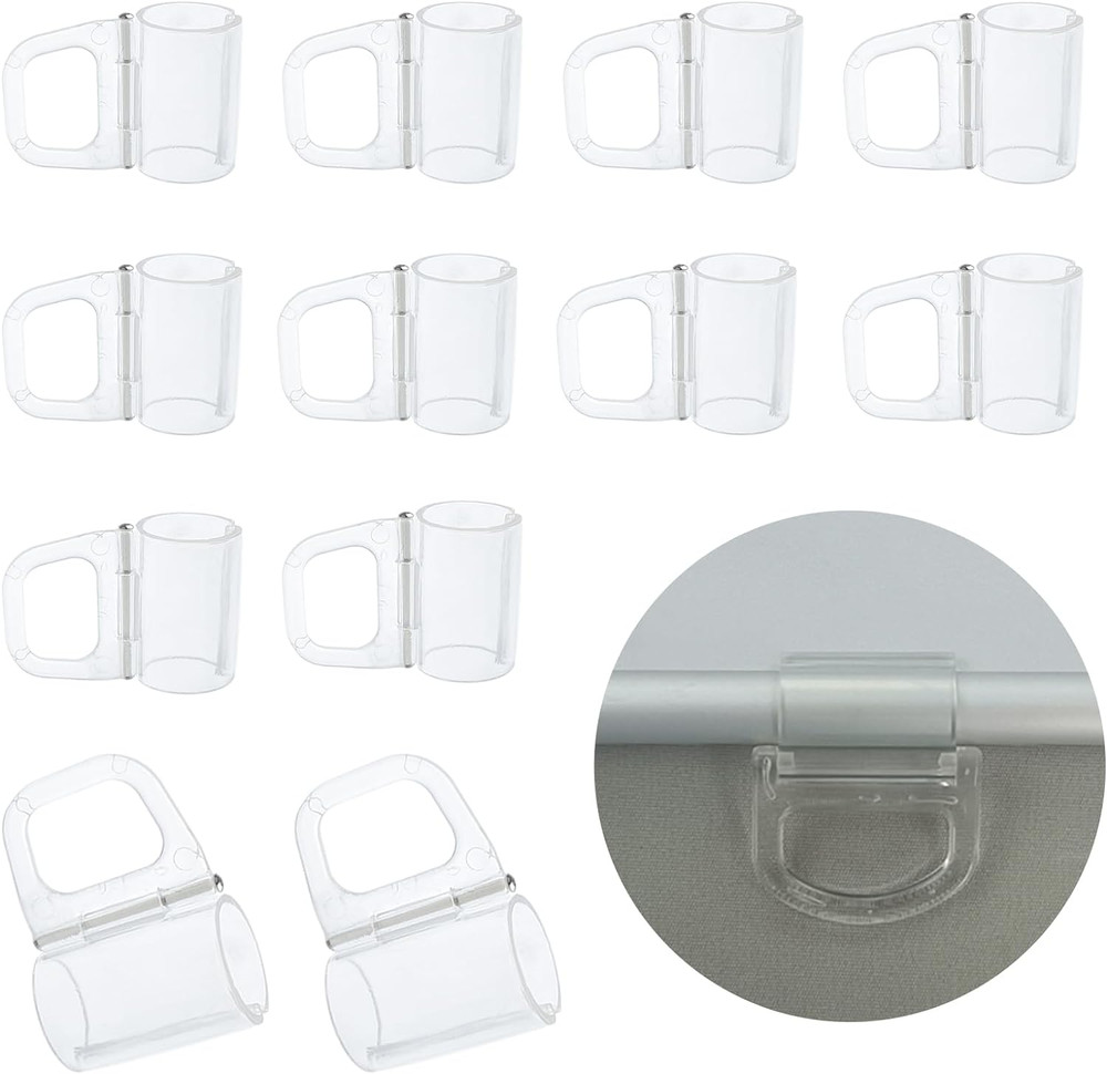 12 Pack Roller Shades Pull down Clips Lifting Clamp Pull Cordless Blinds Transpa