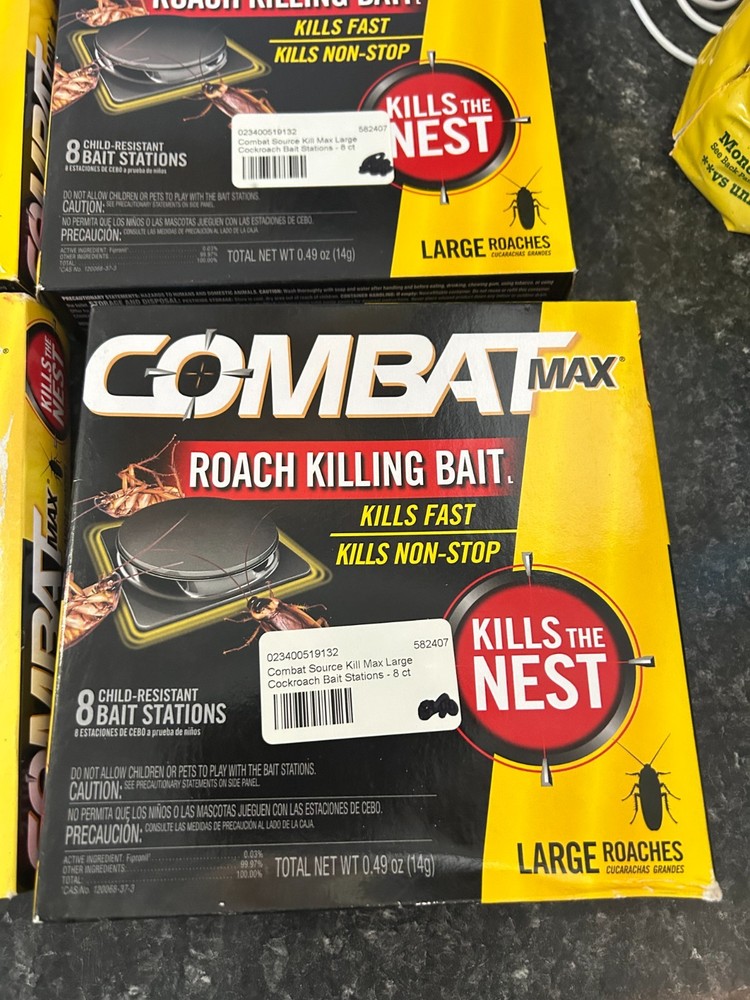 6-pack lot (26 total Stations) Combat Max Roach Killing Bait Small & large