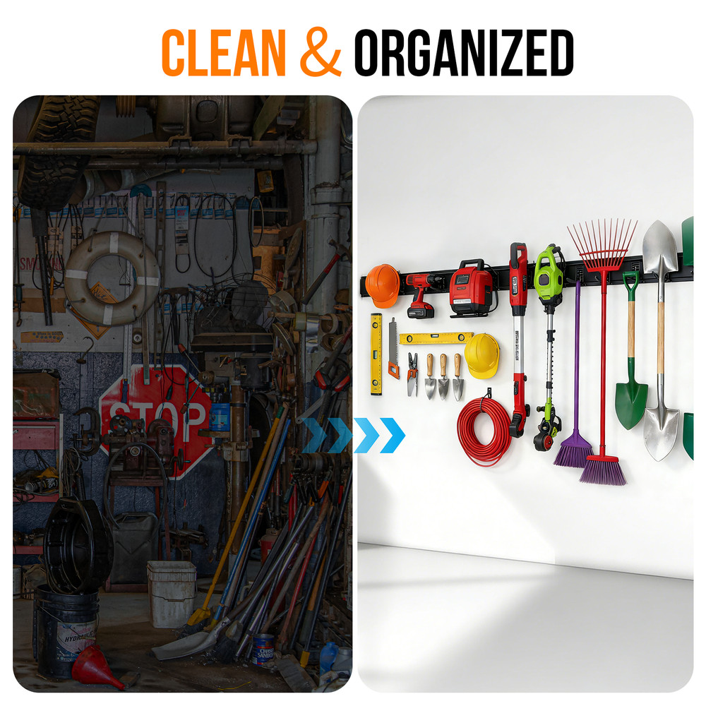 Tool Box Organizer Garage Tool Organizer Wall Mount Adjustable Hooks
