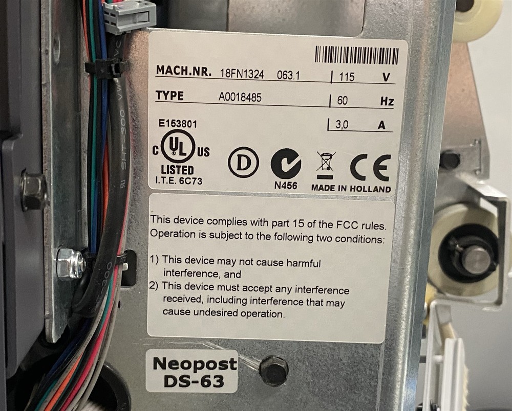 Neopost DS-63 Mailing Machine Envelope Stuffer Folder Inserter *read*