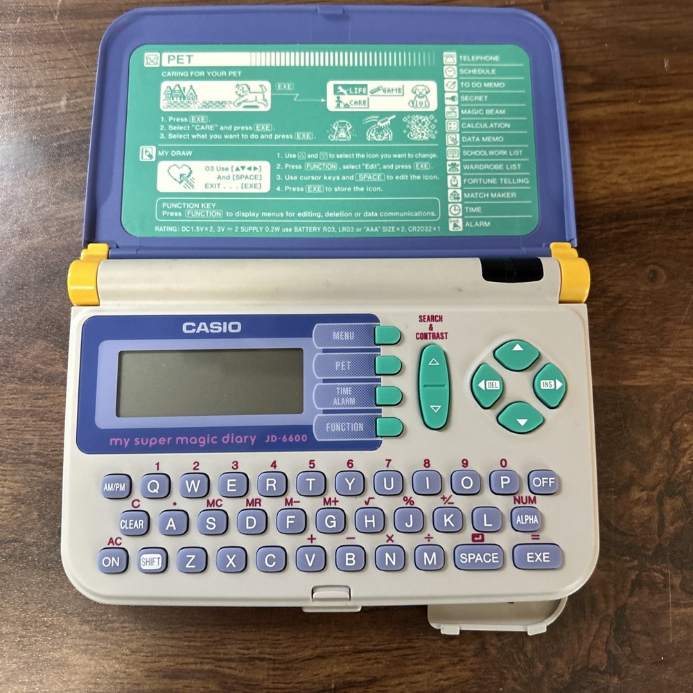 CASIO JD-6600 My Super Magic Diary Pet Action Digital Organizer - not working