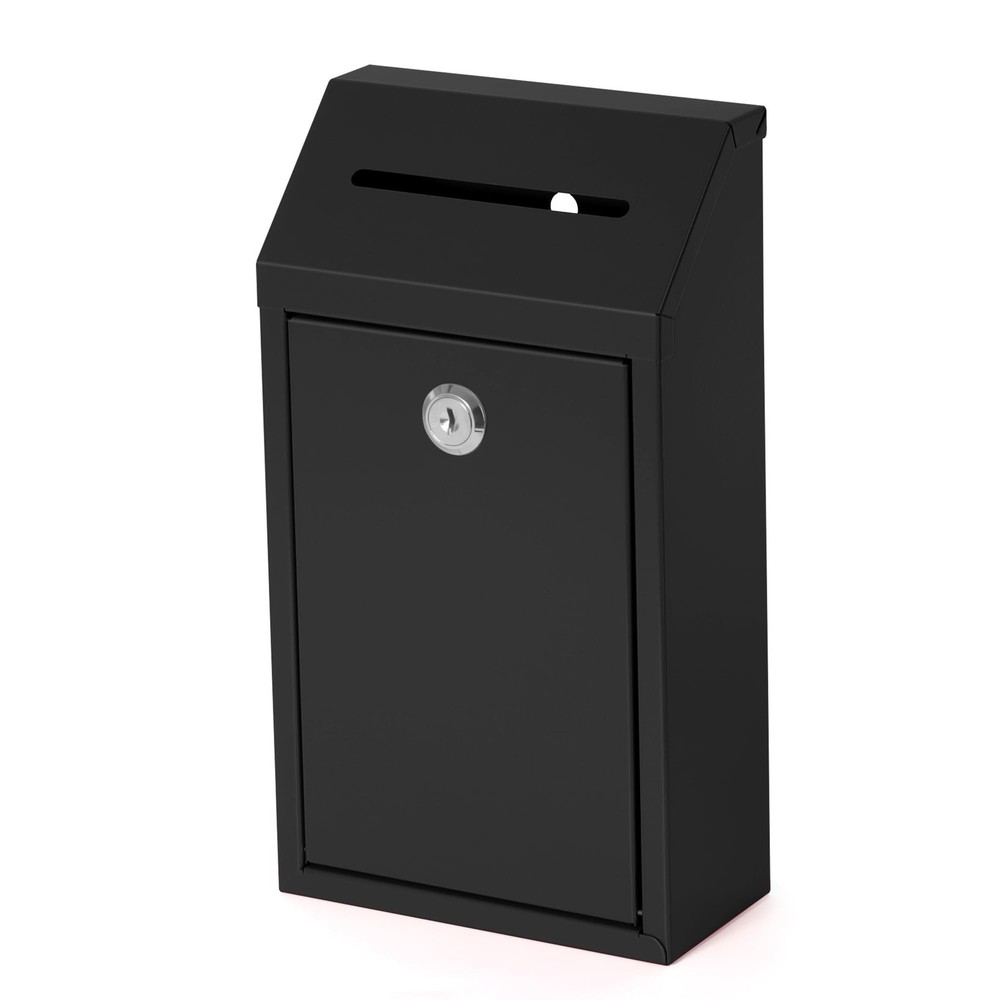 Metal Locking Mailbox Wall Mounted RustMail Case Lockable Mail Letterbox Sugg...