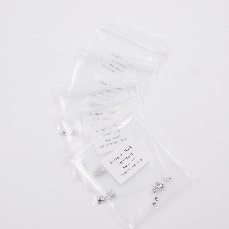 10Pcs Dental Orthodontic Stainless Steel Crimpable Hook Sliding Split Stops Type