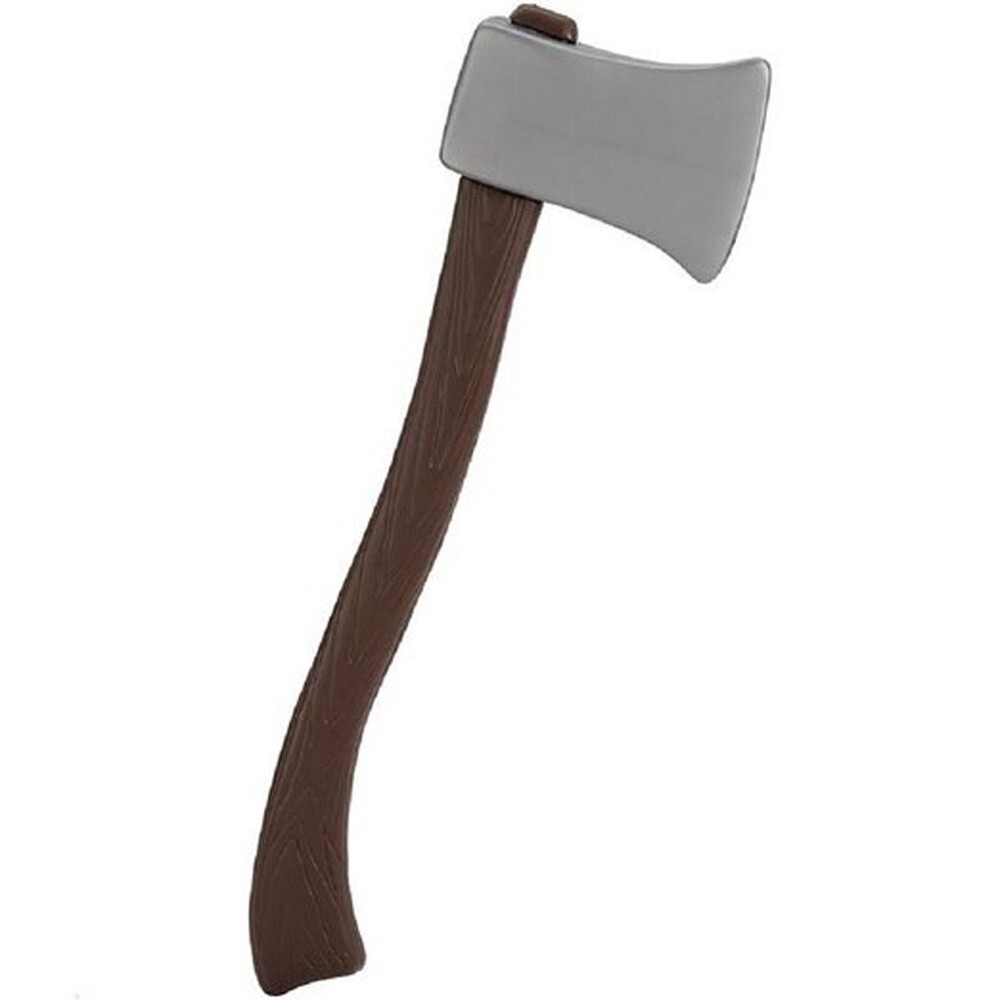 24" Plastic Lumberjack Axe & Brown Beard Costume Set