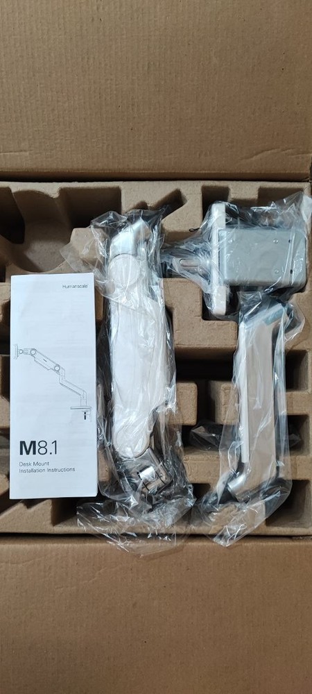 Humanscale M8.1 Display Metallic Active Holder - White