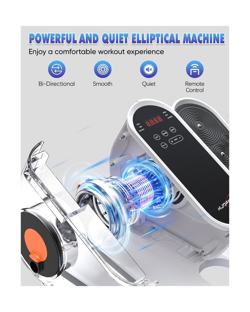 HJDFGSS Under Desk Elliptical Machine, Electric Leg Exerciser While Sitting f...