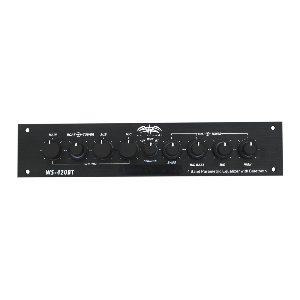 Wet Sounds WS-420BT 4-Band Parametric EQ with Bluetooth Three Zone Control