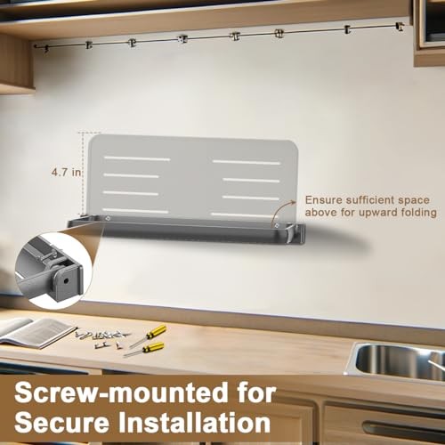RV Aluminum Fold-Down Wall Shelf - The Essential Camper Accessory for 1