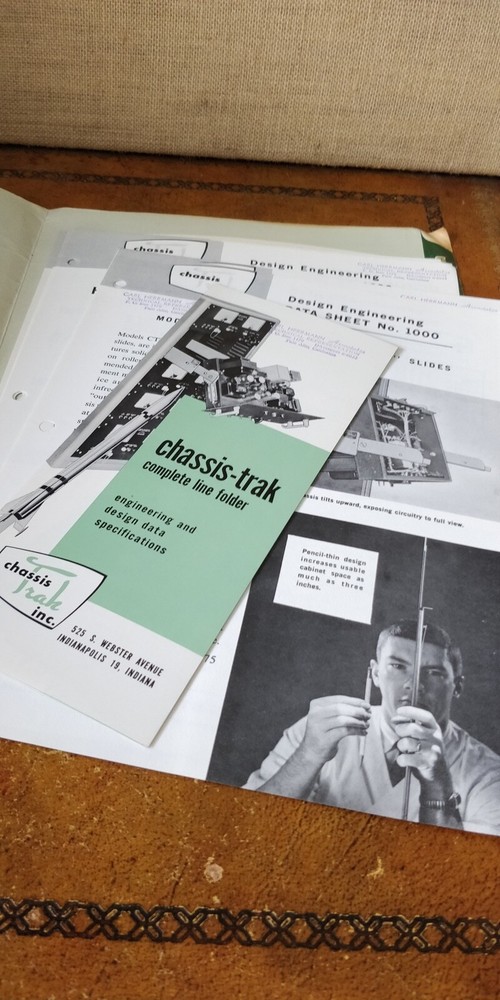 1950s ~ Chasis Trak ~ Fact-File ~ For Cabinet or Rack Mounted Electronic
