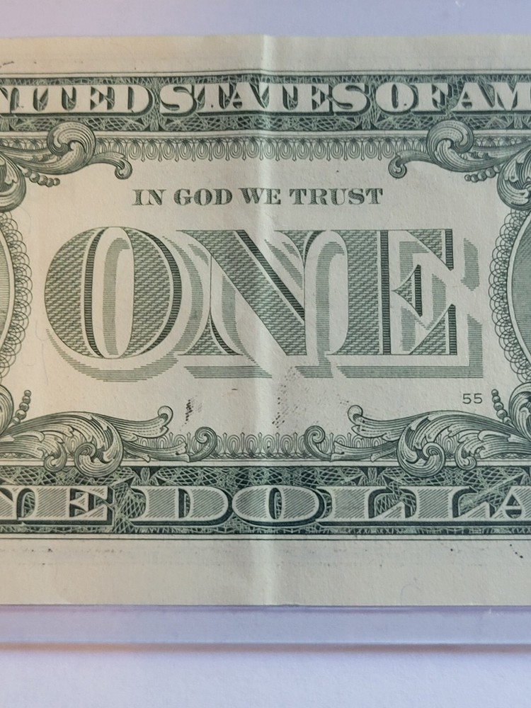 2017A One Dollar Mutiple Errors Misaligned, Gas Pump, Ink Smear Ink Bleed
