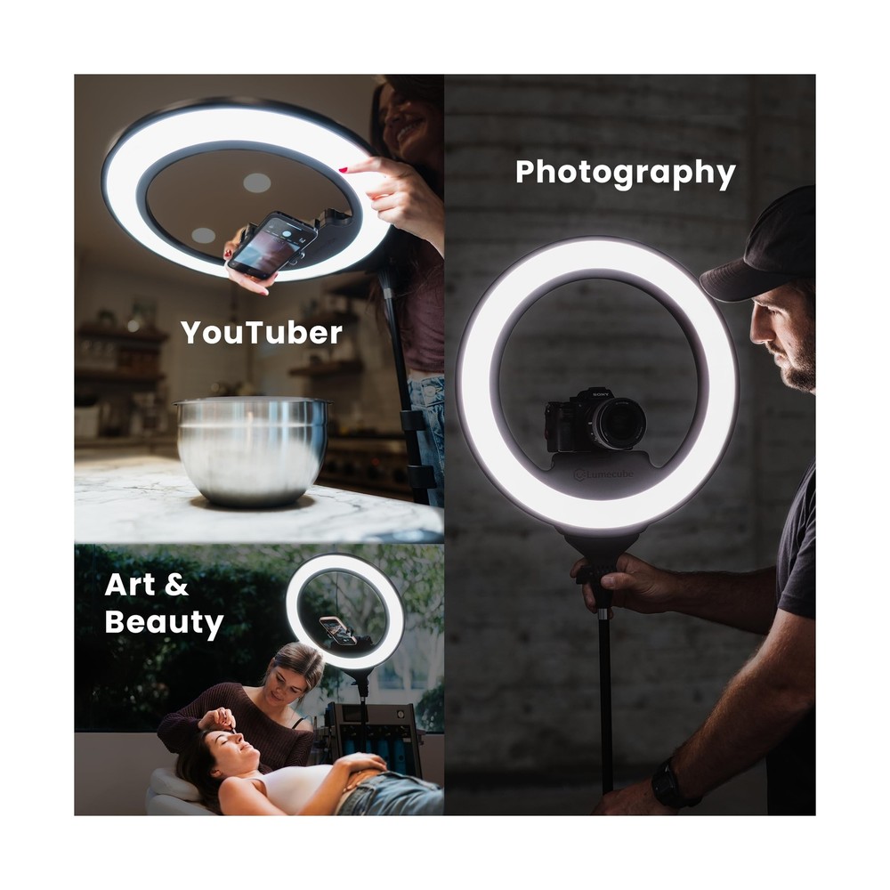 Lume Cube Ring Light Pro | Wireless Professional Lighting for Photography, St...