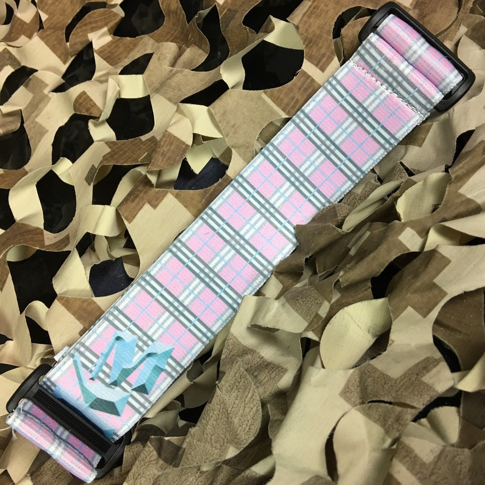 NEW KM Paintball Universal Mask Goggle Strap - 09 Pink Plaid