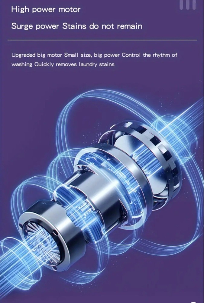 Folding Mini Portable Washing Machine 2.38gal Purple