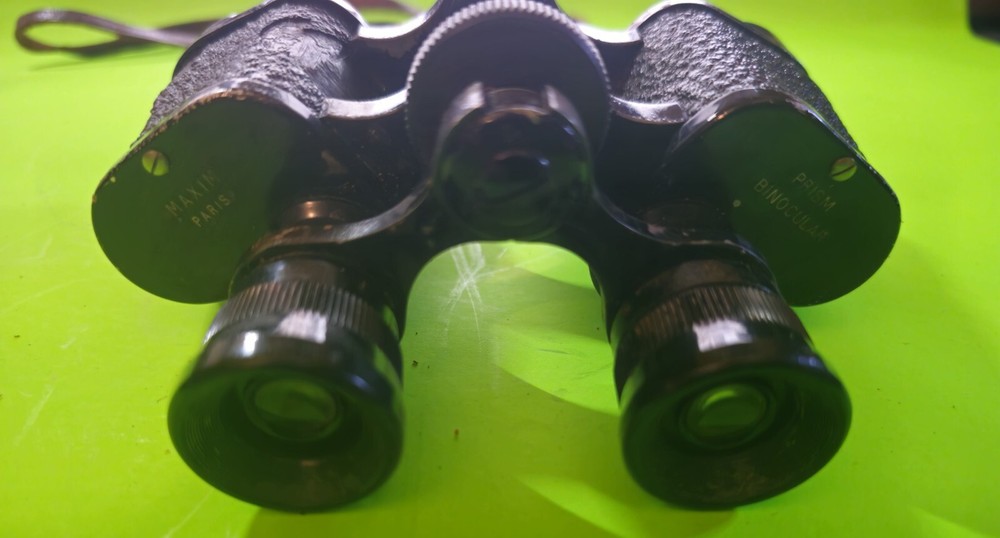 Vintage MAXIM Paris STEREO BINOCULARS W/ Case