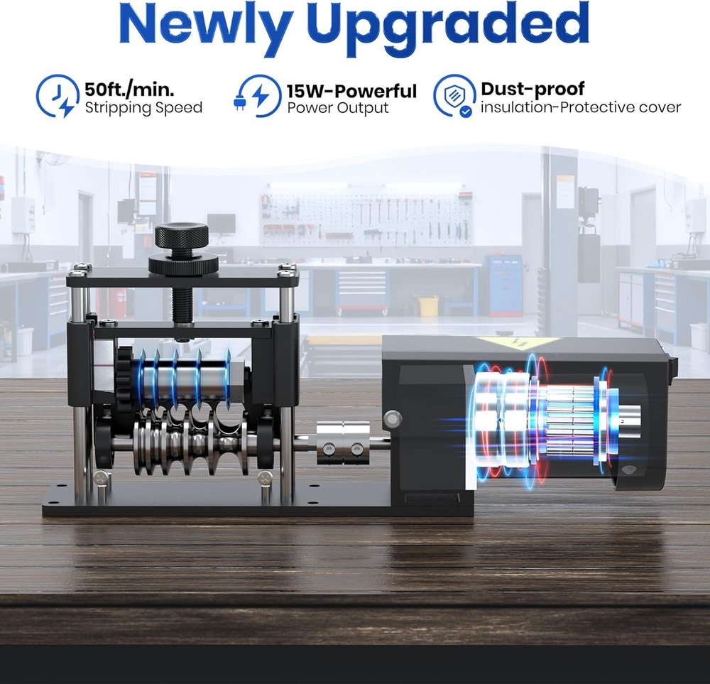 Electric Wire Stripper Machine with Enhanced Motor, High-Efficiency Cable Str...