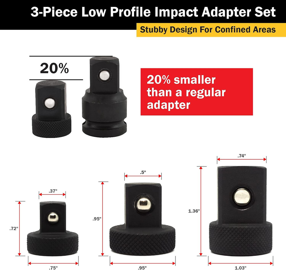 Tools 30936 Low Profile Adapter Set,One Size