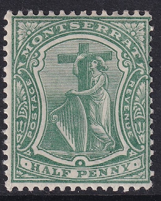 MONTSERRAT SG35 1910 ½d DEEP GREEN MTD MINT
