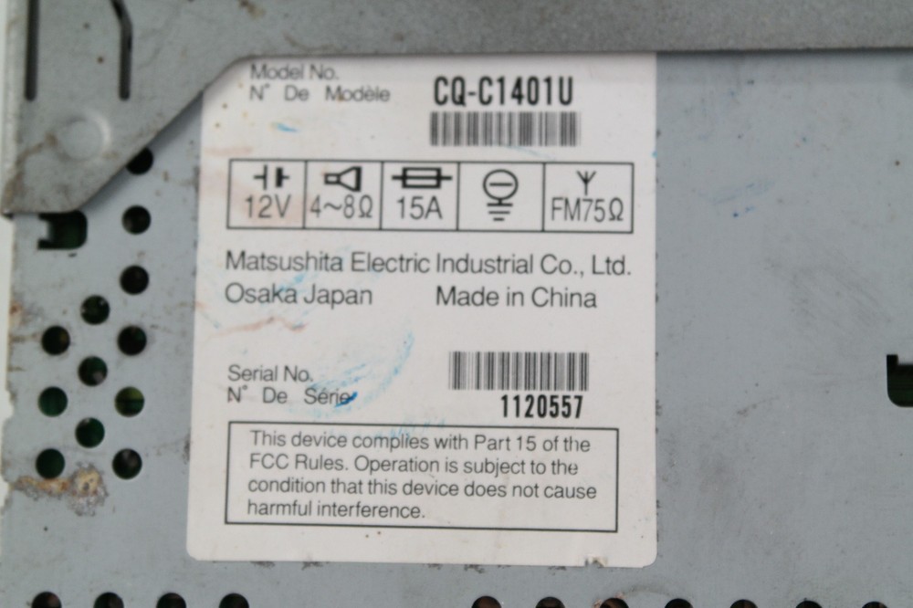 Panasonic CQ-C1401U Faceplate and Kit