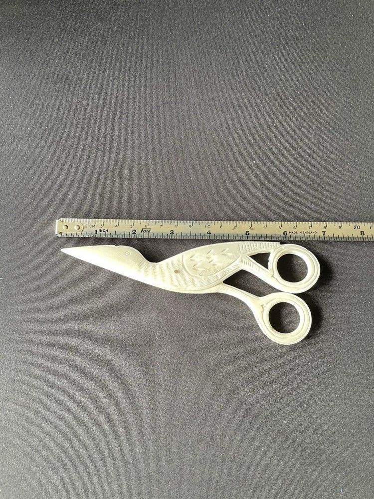 Handcrafted Buffalo Bone Decorative Scissors 6.5" Waldon Pond Style