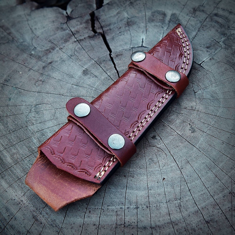 handmade Leather knife sheath Fixed Blade Knife Sheath Hand Craft Belt Loop