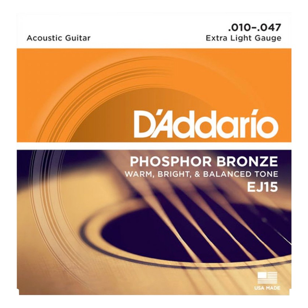 D'Addario EJ15 Phosphor Bronze Extra Light Acoustic Strings