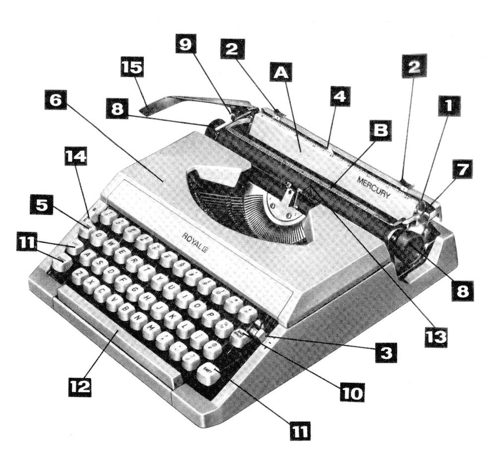 Royal Mercury Typewriter Owner's User Instruction Manual Guide