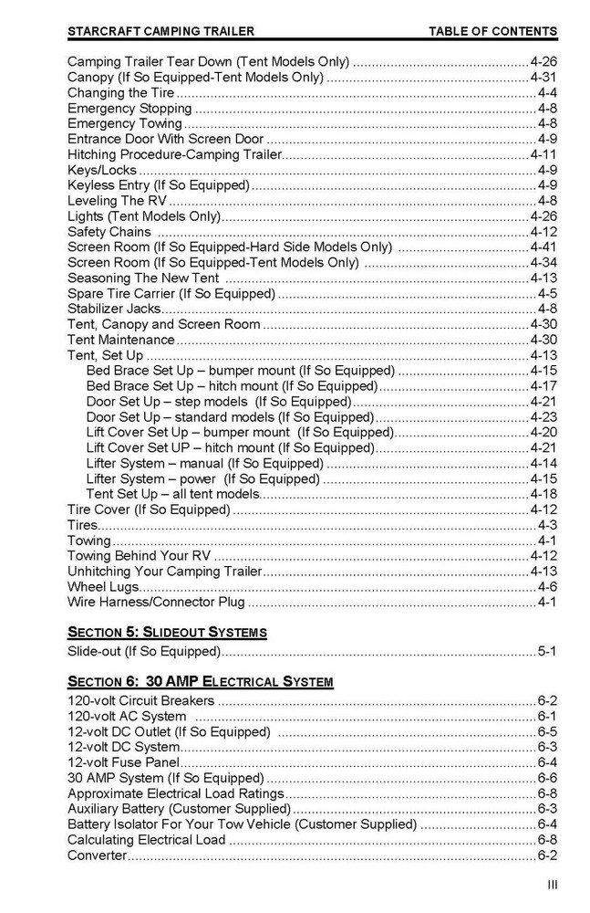 Starcraft 2015 Starflyer Comet Camping Trailer Manual Instructions User Guide