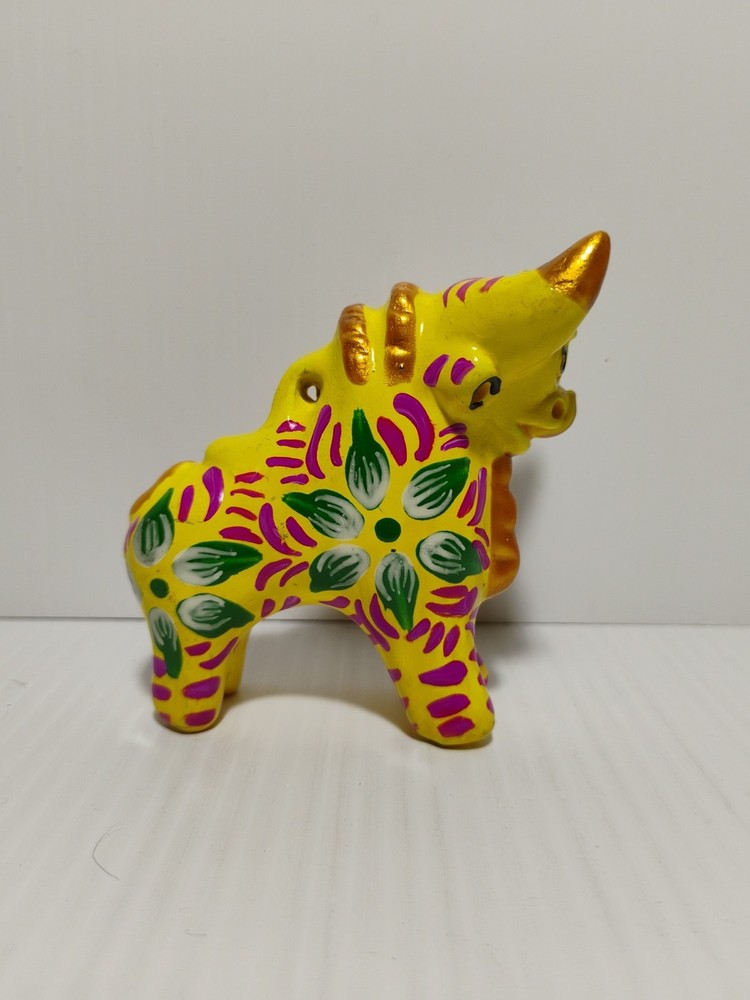 Hand Painted Peruvian yellow bull