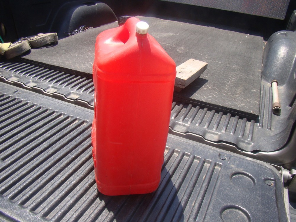 Vintage 2 1/2 Gal Red Utility Can Red Plastic