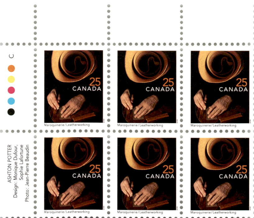 Canada, Postage Stamp, #1680 Block Mint NH, 1997 Handwork (AB)