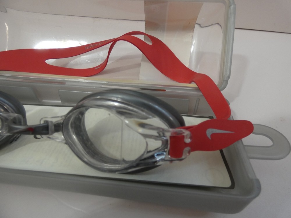 Nike Training Chrome Red Swimming Goggles Adjustable 2007