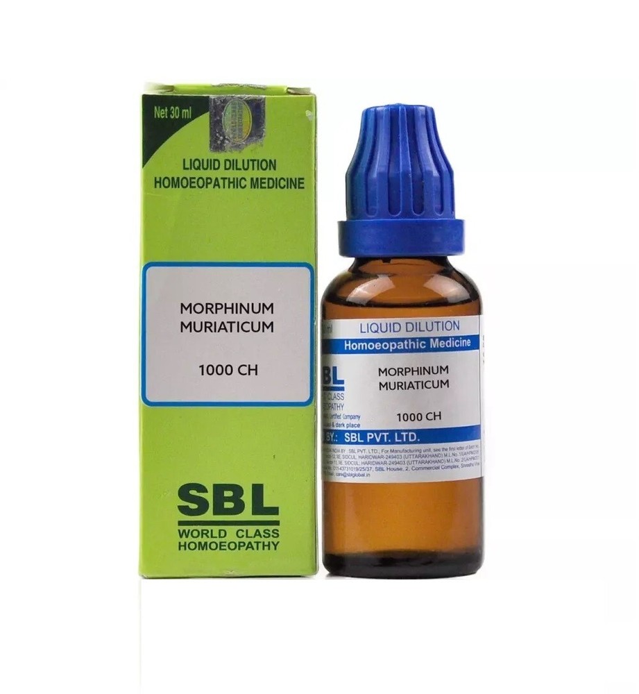 SBL Homeopathic Morphinum Muriaticum 1M (1000 CH) (30ml) Dilution