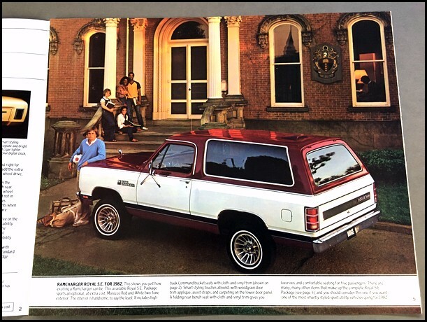 1982 Dodge Ramcharger Original Car Sales Brochure Catalog